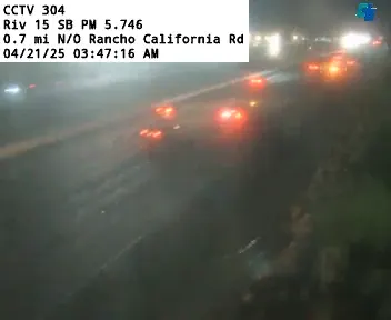 I-15 : (304) 0.7 mi N/O Rancho California Rd live camera view on VolveVision