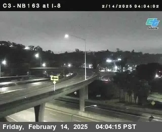 Live view of (C003) SR-163 : I-8 (C003) SR-163 : I-8, California live camera view on VolveVision