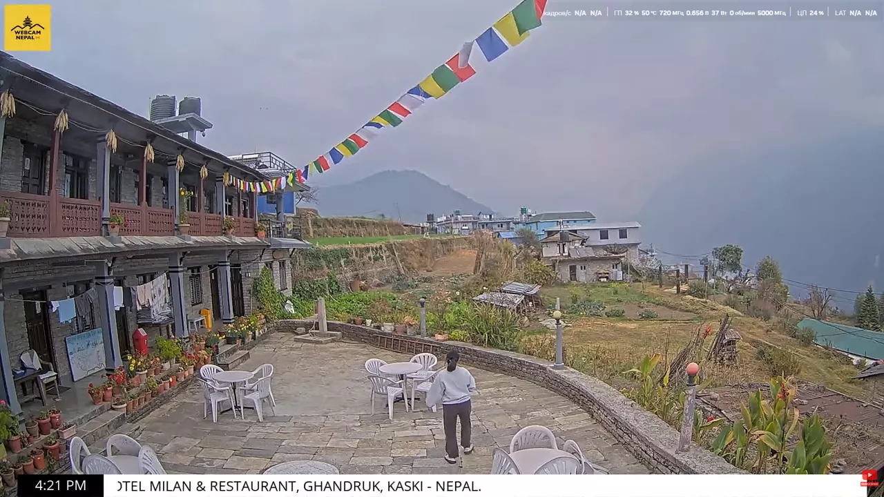 Hotel Milan Live Cam – Ghandruk, Nepal live camera view on VolveVision