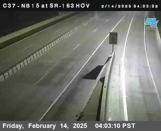Live view of (C037) NB 15 : SR-163 South End HOV (C037) NB 15 : SR-163 South End HOV, California live camera view on VolveVision