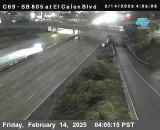 Live view of (C069) I-805 : El Cajon Boulevard (On Ramp) (C069) I-805 : El Cajon Boulevard (On Ramp), California live camera view on VolveVision