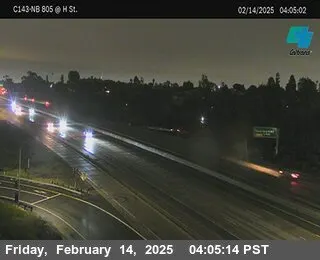 Live view of (C143) I-805 : H Street (C143) I-805 : H Street, California live camera view on VolveVision