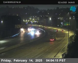 Live view of (C144) I-805 : Just South Of SR-54 (C144) I-805 : Just South Of SR-54, California live camera view on VolveVision