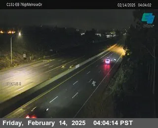 Live view of (C151) EB 76 : Melrose Road (C151) EB 76 : Melrose Road, California live camera view on VolveVision