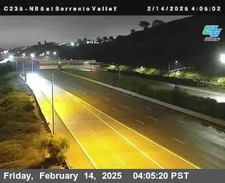 Vista en directo de (C235) I-5: Justo al Sur de Sorrento Valley Road 1 Vista en vivo de (C235) I-5: Justo al Sur de Sorrento Valley Road 1, California en VolveVision
