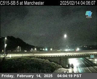 Live view of (C515) I-5: SB at Manchester (C515) I-5: SB at Manchester, California live camera view on VolveVision