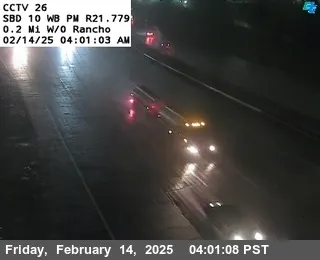 Vista en vivo de I-10: (26) Oeste de Rancho, California en VolveVision