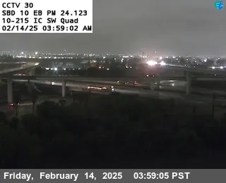 Live view of I-10 : (30) I-215 SW Quad I-10 : (30) I-215 SW Quad, California live camera view on VolveVision