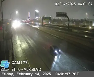 Vista en directo de I-110 : (177) Bulevar Martín Luther King Vista en vivo de I-110 : (177) Bulevar Martín Luther King, California en VolveVision