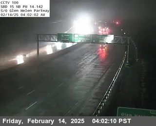 I-15 : (100) S of Glen Helen Parkway, California live camera view on VolveVision
