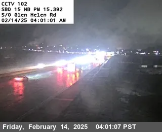 I-15 : (102) N of Glen Helen Parkway, California live camera view on VolveVision