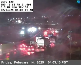Vista en directo de Cámara en Vivo I-15 a 0.3 mi al norte de la Ruta 138 Vista en vivo de Cámara en Vivo I-15 a 0.3 mi al norte de la Ruta 138, California en VolveVision