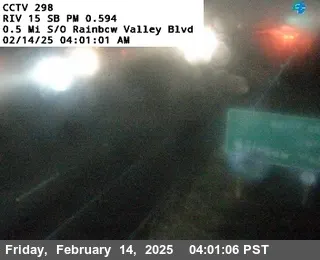 Live view of I-15 : (298) 0.5 mi S/O Rainbow Valley Truck Inspection Station I-15 : (298) 0.5 mi S/O Rainbow Valley Truck Inspection Station, California live camera view on VolveVision