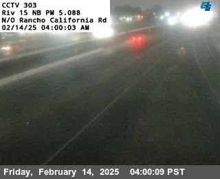 I-15 : (303) N/O Rancho California Road live camera view on VolveVision