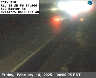 I-15 : (318) South of Baxter Road, California live camera view on VolveVision