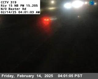 I-15 : (319) North of Baxter Road, California live camera view on VolveVision