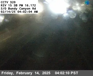 I-15 : (320) South of Bundy Canyon Road, California live camera view on VolveVision