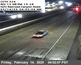 I-15 : (326) North of Railroad Canyon Road, California live camera view on VolveVision