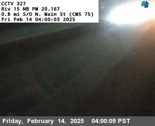 I-15 : (327) 0.8 Miles South of North Main Street, California live camera view on VolveVision