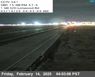 Live view of I-15 : (381) South of Lenwood Road I-15 : (381) South of Lenwood Road, California live camera view on VolveVision