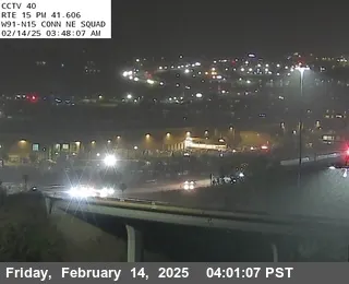 Live view of I-15 : (40) SR-91 Connector NE Quad I-15 : (40) SR-91 Connector NE Quad, California live camera view on VolveVision