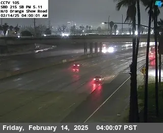 I-215 : (105) North Of Orange Show, California live camera view on VolveVision
