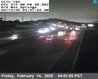 Vista en vivo de Cámara en Vivo I-215 en Box Springs Road, California en VolveVision