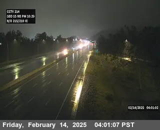 I-215 : (214) N of I-210, California live camera view on VolveVision