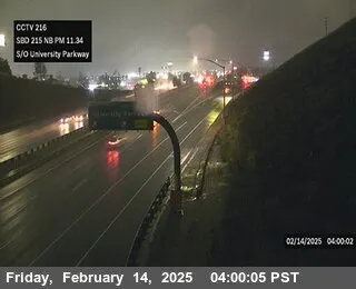 I-215 : (216) S of University Pkwy, California live camera view on VolveVision