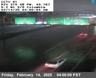 Live view of I-215 : (61) 0.2 Miles S of Columbia I-215 : (61) 0.2 Miles S of Columbia, California live camera view on VolveVision