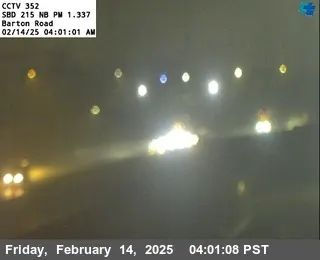 Live view of Live Cam I-215 at Barton Road, California Live Cam I-215 at Barton Road, California live camera view on VolveVision