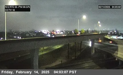 Прямой эфир: I-5 : (18) SR-55 Онлайн-камера I-5 : (18) SR-55, Калифорния на VolveVision