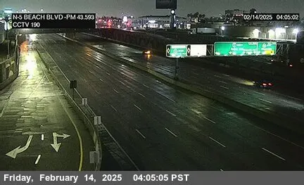 Live view of I-5 : (190) North of Beach Boulevard I-5 : (190) North of Beach Boulevard, California live camera view on VolveVision