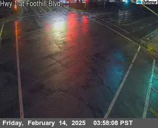 Vista en directo de Cámara en Vivo de Tráfico SR-1 en Foothill Blvd Vista en vivo de Cámara en Vivo de Tráfico SR-1 en Foothill Blvd, California en VolveVision
