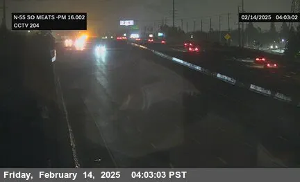 Live view of SR-55 : (204) South of Meats Avenue SR-55 : (204) South of Meats Avenue, California live camera view on VolveVision