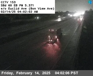 SR-60 : (153) East of Euclid Avemue (Bon View Avenue), California live camera view on VolveVision