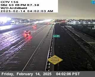 SR-60 : (156) West of Archibald Avenue (Cucamonga Creek), California live camera view on VolveVision