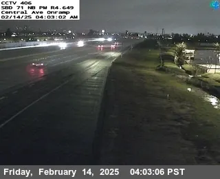 Live view of SR-71 : (406) Central Ave Onramp SR-71 : (406) Central Ave Onramp, California live camera view on VolveVision