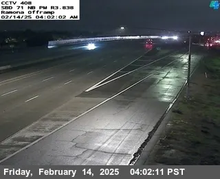 Live view of SR-71 : (408) Ramona Offramp SR-71 : (408) Ramona Offramp, California live camera view on VolveVision