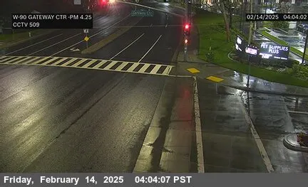 Live view of SR-90 : (509) Gateway Center NE Corner SR-90 : (509) Gateway Center NE Corner, California live camera view on VolveVision