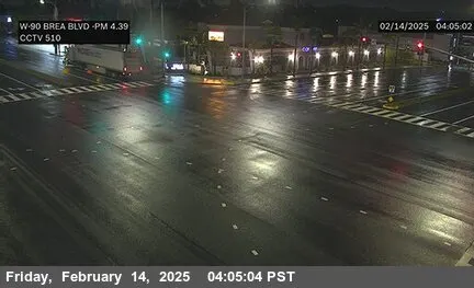 Live view of SR-90 : (510) Brea Blvd NW Corner SR-90 : (510) Brea Blvd NW Corner, California live camera view on VolveVision