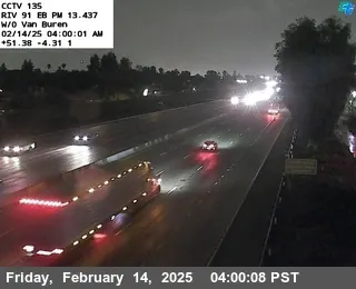 SR-91 : (135) West of Van Buren, California live camera view on VolveVision