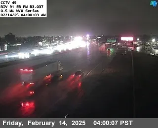 Live view of SR-91 : (49) 0.5 Miles West of Serfas SR-91 : (49) 0.5 Miles West of Serfas, California live camera view on VolveVision