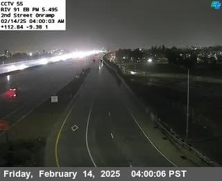 Live view of SR-91 : (55) 2nd Street Onramp SR-91 : (55) 2nd Street Onramp, California live camera view on VolveVision