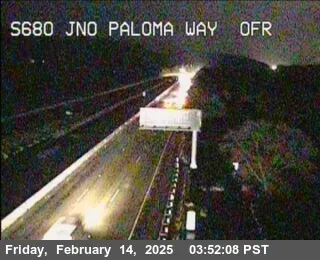 Vista en vivo de Cámara en Vivo de Tráfico I-680 en Paloma Way, California en VolveVision