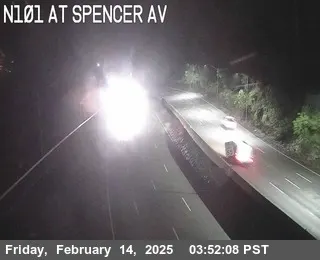 Vista en directo de TVE73 -- US-101 : Spencer Avenue Vista en vivo de TVE73 -- US-101 : Spencer Avenue, California en VolveVision