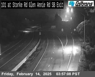 Vista en directo de US-101 : Salida Glen Annie Road Sur Vista en vivo de US-101 : Salida Glen Annie Road Sur, California en VolveVision