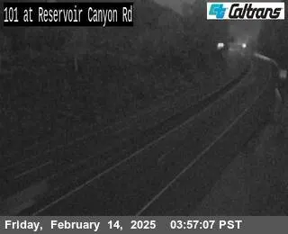 Vista en directo de Cámara en Vivo de Tráfico US-101 en Reservoir Canyon Road Vista en vivo de Cámara en Vivo de Tráfico US-101 en Reservoir Canyon Road, California en VolveVision