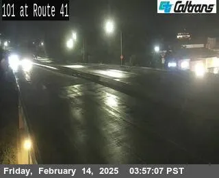 Vista en vivo de Cámara en Vivo de Tráfico US-101 en SR-41 Oeste, California en VolveVision