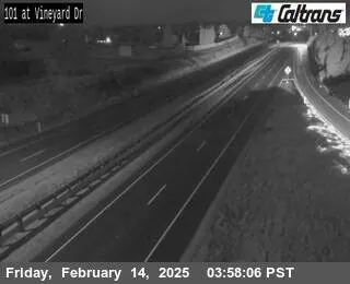 Vista en directo de US-101 : Vineyard Drive Vista en vivo de US-101 : Vineyard Drive, California en VolveVision